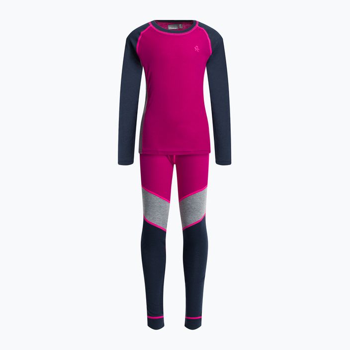 Children's thermal underwear Color Kids Ski Underwear Colorblock pink and black 740777.5885