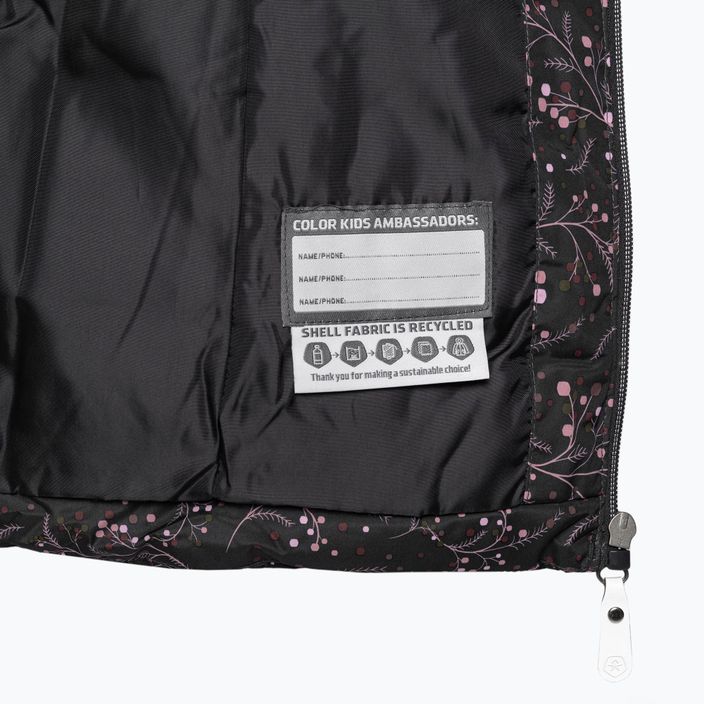 Color Kids Jacket Quilted AOP AF 8.000 black/pink down jacket 740728 5