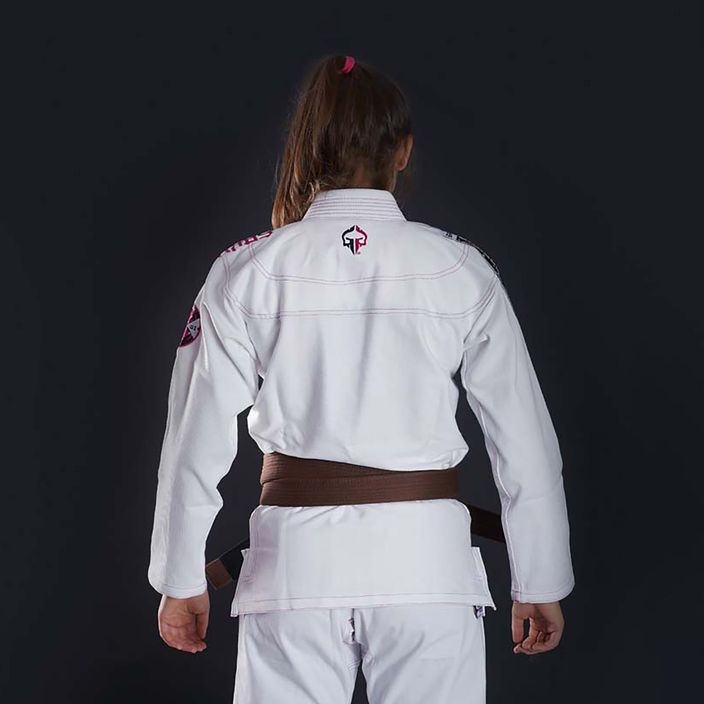 GI for women's Brazilian jiu-jitsu Ground Game 'Sakura' white GISAKWHF1 4