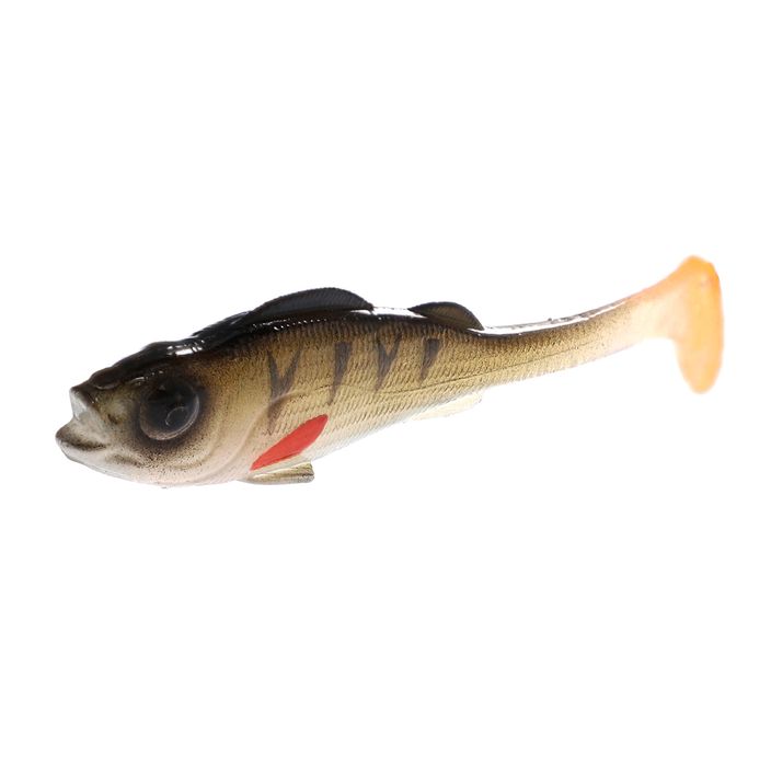 Mikado Real Fish 4 pc natural perch rubber lure PMRFP-9.5-PERCH-N 2