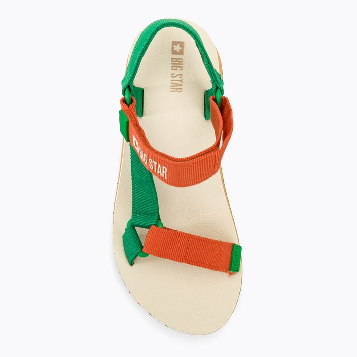 BIG STAR women's sandals NN274A053 green/orange 5