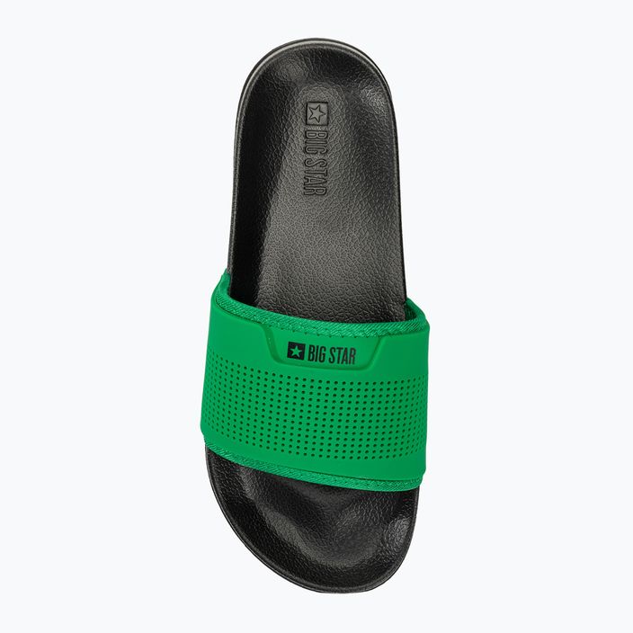 BIG STAR men's flip-flops NN174693 black/green 5