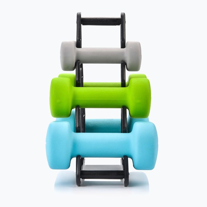 Set of dumbbells with stand Meteor 2 x 1 kg / 2 x 2 kg / 2 x 3 kg coloured 30189 3