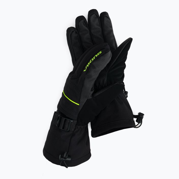Men's ski gloves Viking Bormio black/yellow 110/20/4098