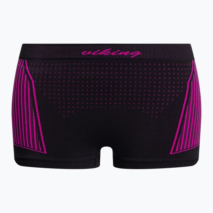 Women's thermal boxer shorts Viking Etna black/pink 500/21/3094