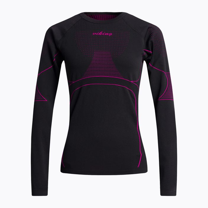 Women's thermal underwear Viking Etna black/pink 500/21/3090 7