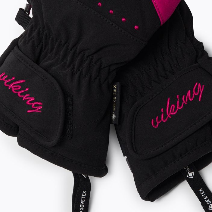 Women's ski gloves Viking Sherpa GTX Mitten Ski black/pink 150/22/0077/46 6