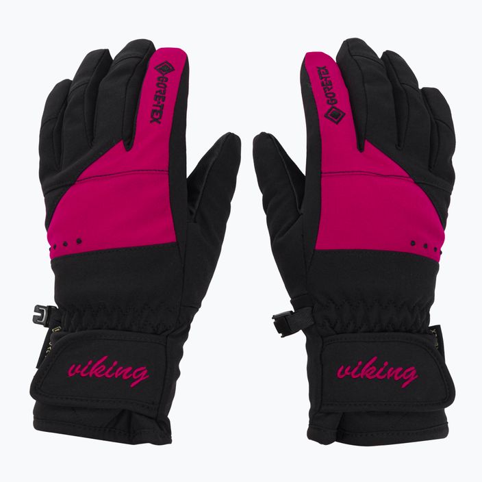 Women's ski gloves Viking Sherpa GTX Ski black/pink 150/22/9797/46 2