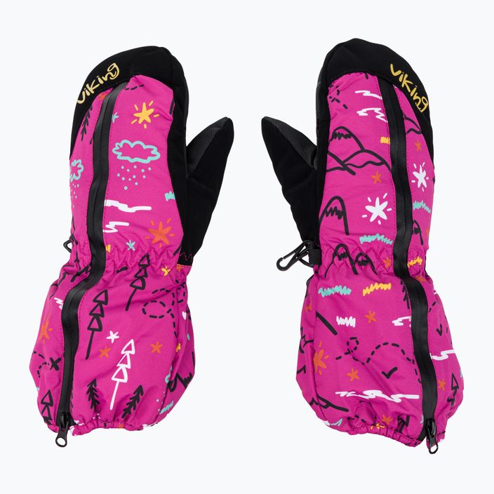 Viking Snoppy pink children's ski gloves 125/23/2288/46 2