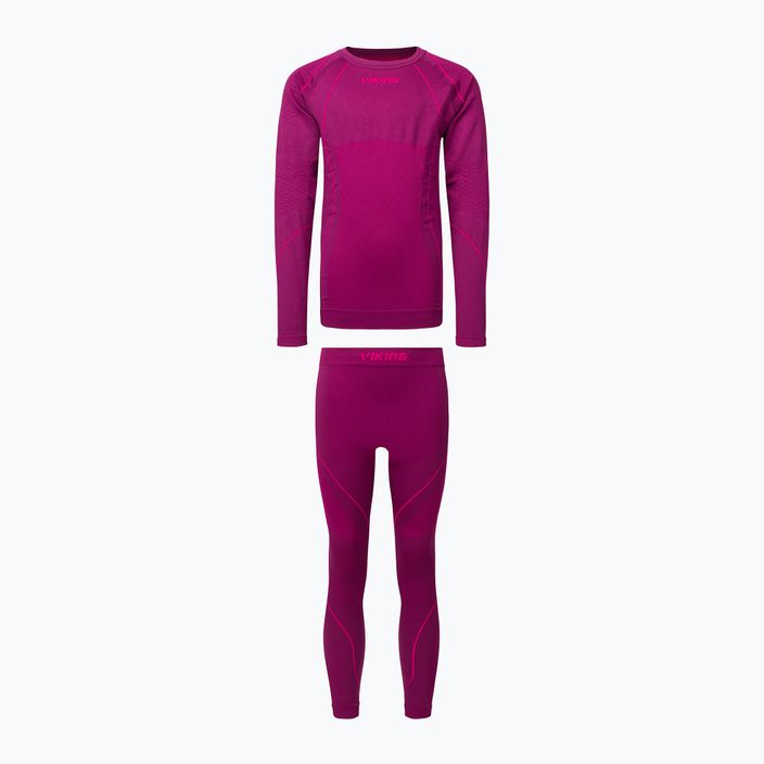 Children's thermal underwear Viking Skido Recycled pink 500/23/1200 4