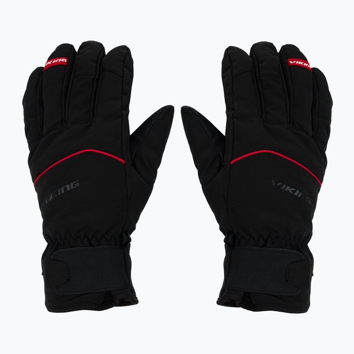 Men's Viking Solven Ski Gloves Black/Red 110/23/7558/34 2
