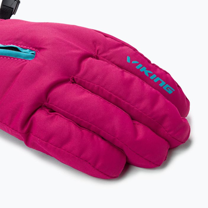 Children's ski gloves Viking Asti pink 120/23/7723/46 4