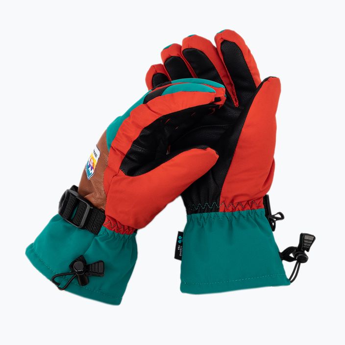 Viking Brother Louis men's ski gloves green/red 110/24/6226