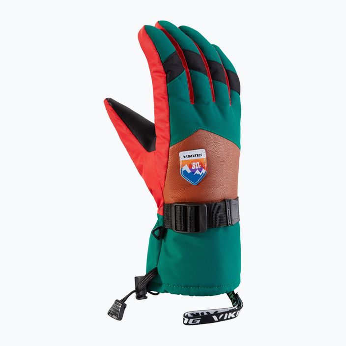 Viking Brother Louis men's ski gloves green/red 110/24/6226 5