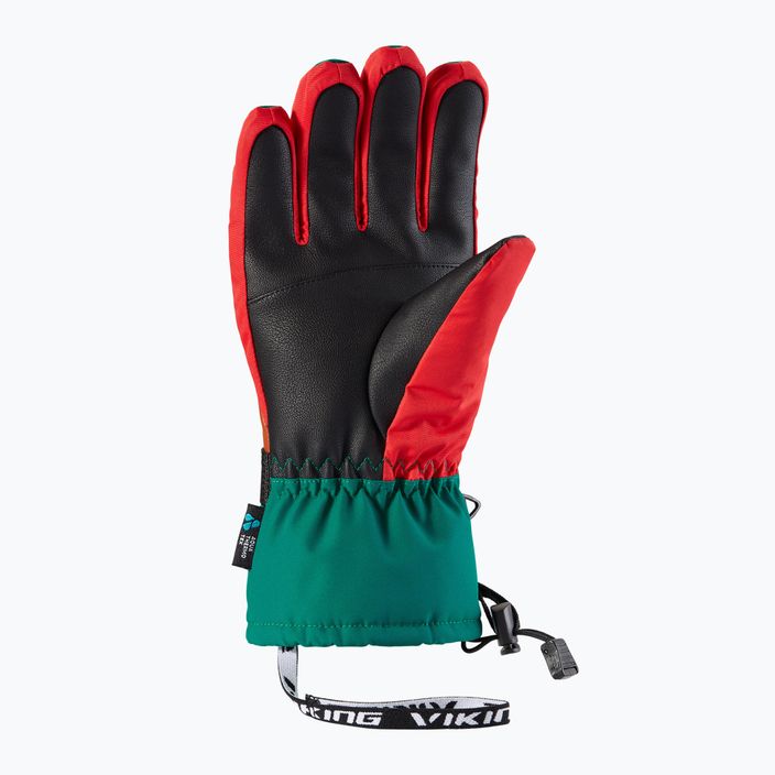 Viking Brother Louis men's ski gloves green/red 110/24/6226 6