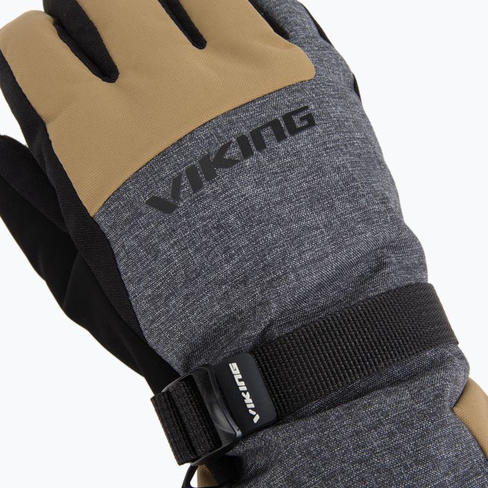 Viking Tuson grey-beige ski glove 111/22/6523 4