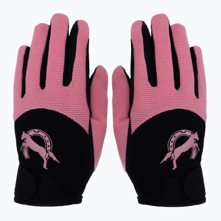York Flicka children's riding gloves black/pink 12160604 3