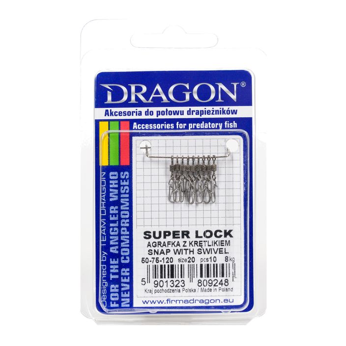 DRAGON Super Lock 10-piece silver spinning safety pins PDF-50-75-120 2