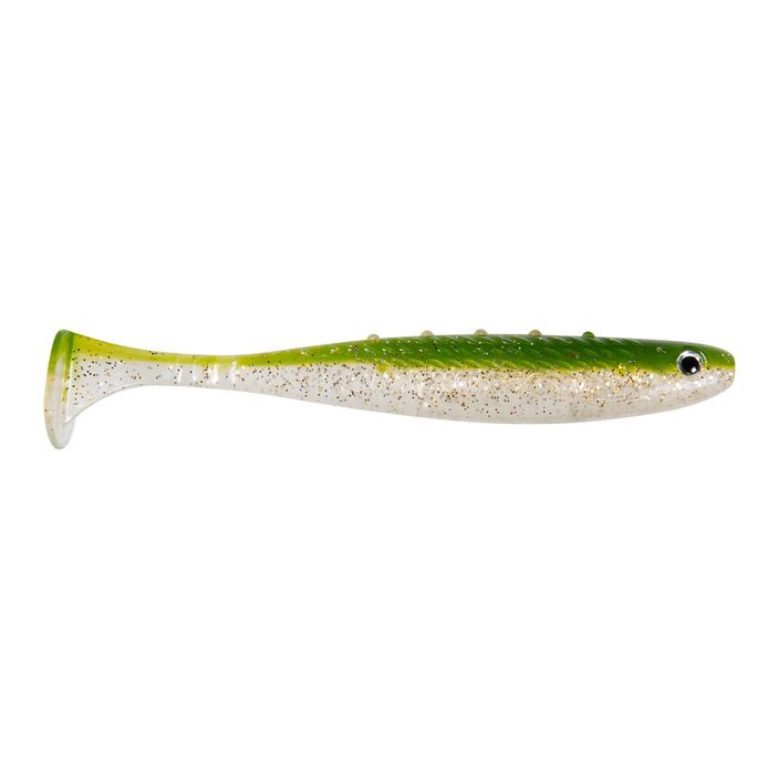 DRAGON V-Lures Aggressor Pro rubber lure 4 pcs clear-olive gold-silver glitter CHE-AG30D-20-209 2