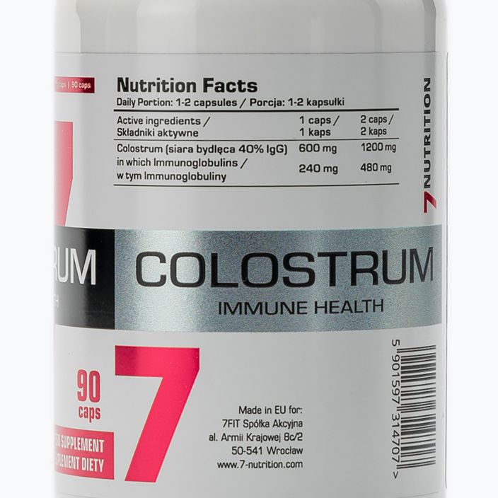Colostrum 600mg 7Nutrition immune system 90 capsules 7Nu000434 2