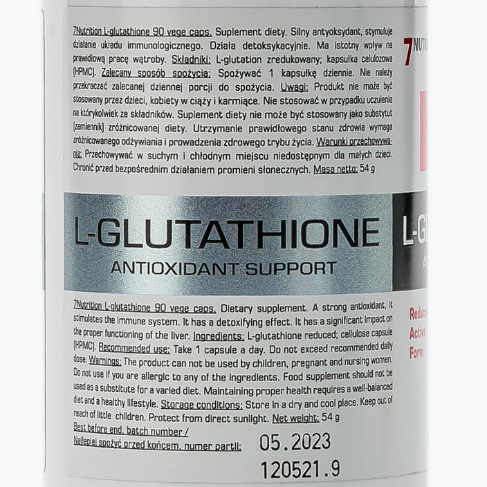 L-Glutathione 7Nutrition antioxidant 90 capsules 7Nu000466 2