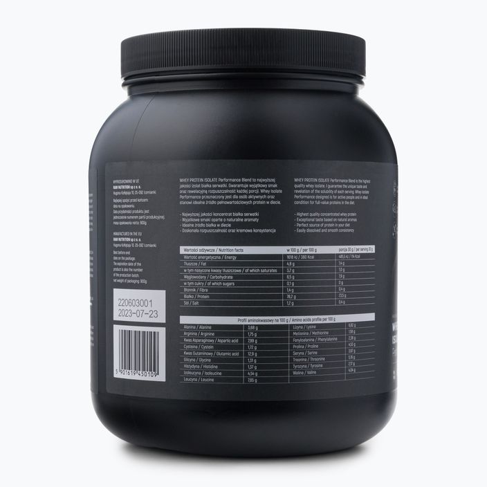Whey Protein Isolate Raw Nutrition 900g chocolate WPI-59017 3