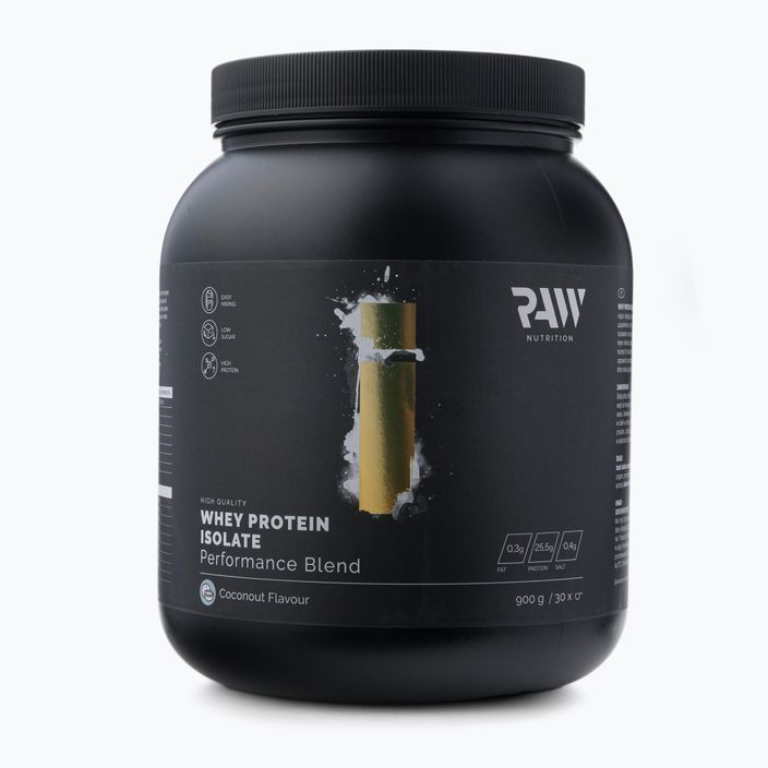 Whey Protein Isolate Raw Nutrition 900g coconut WPI-59017