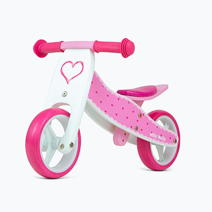Milly Mally Jake cross-country bicycle pink and white 2595 2