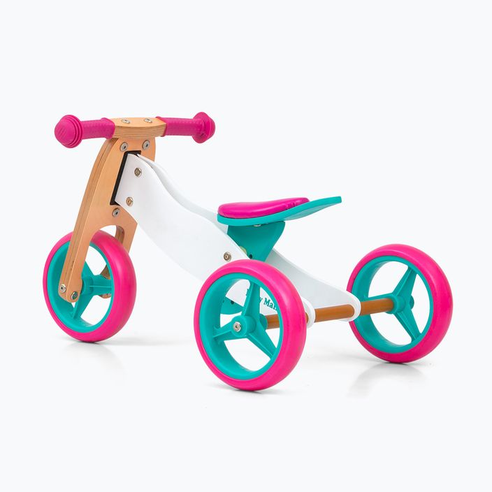 Milly Mally Jake 2in1 tricycle white and pink 3754 4