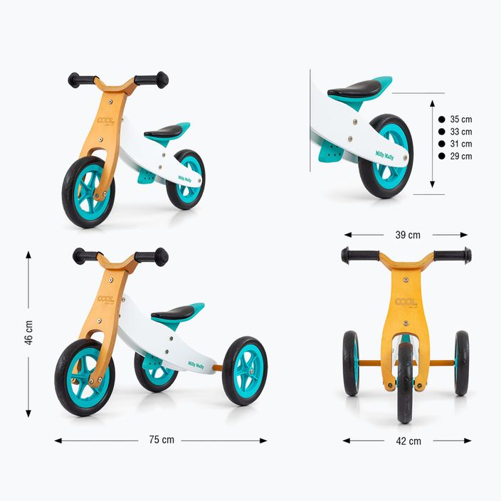 Milly Mally 2in1 cross-country tricycle Cool classic mint 10