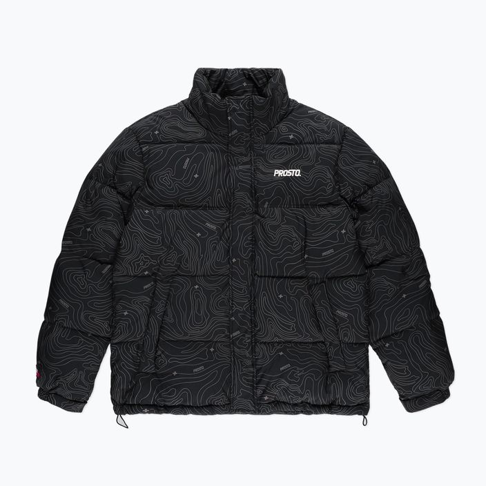 Men's PROSTO Puff Pattern down jacket black KL222MOUT1052