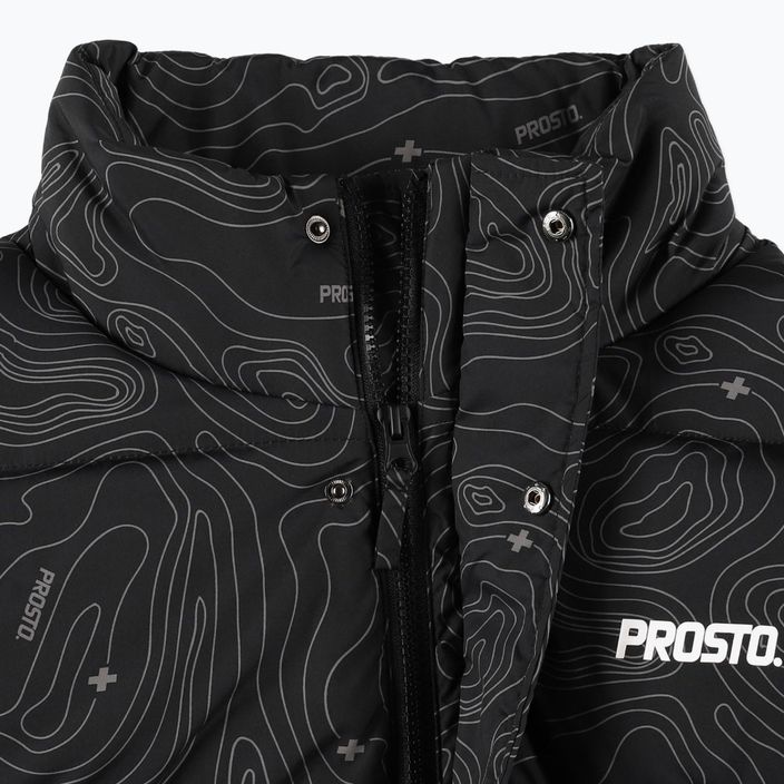 Men's PROSTO Puff Pattern down jacket black KL222MOUT1052 4