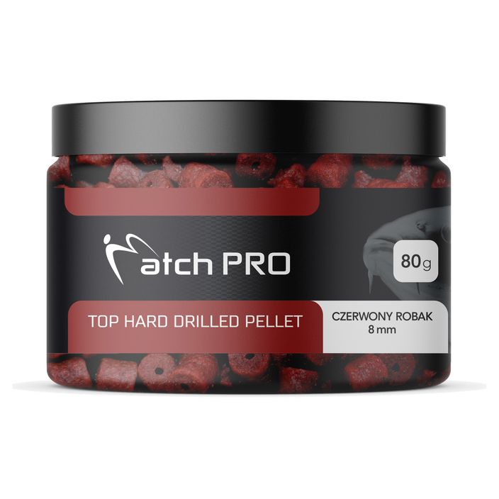 MatchPro Top Hard Drilled Red Worm 8 mm hook pellets 979564 2