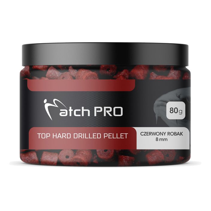 MatchPro Top Hard Drilled Red Worm hook pellets 12 mm 979565 2