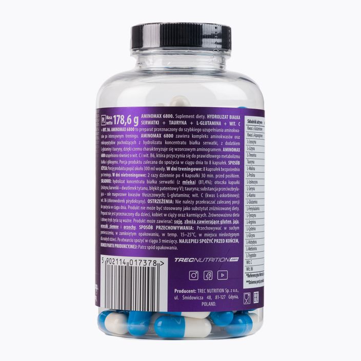 Amino Max Trec 6800 amino acids 160 capsules TRE/083 2