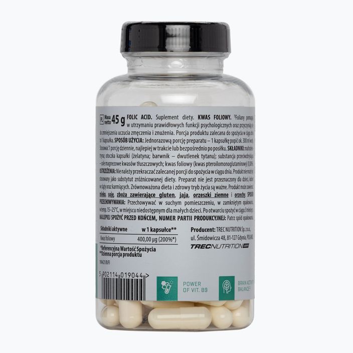 Vitality Folic Acid Trec folic acid 90 capsules VR-089-60-XX 2