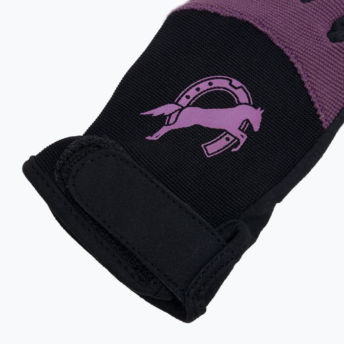 York Flicka children's riding gloves black and purple 12161403 4