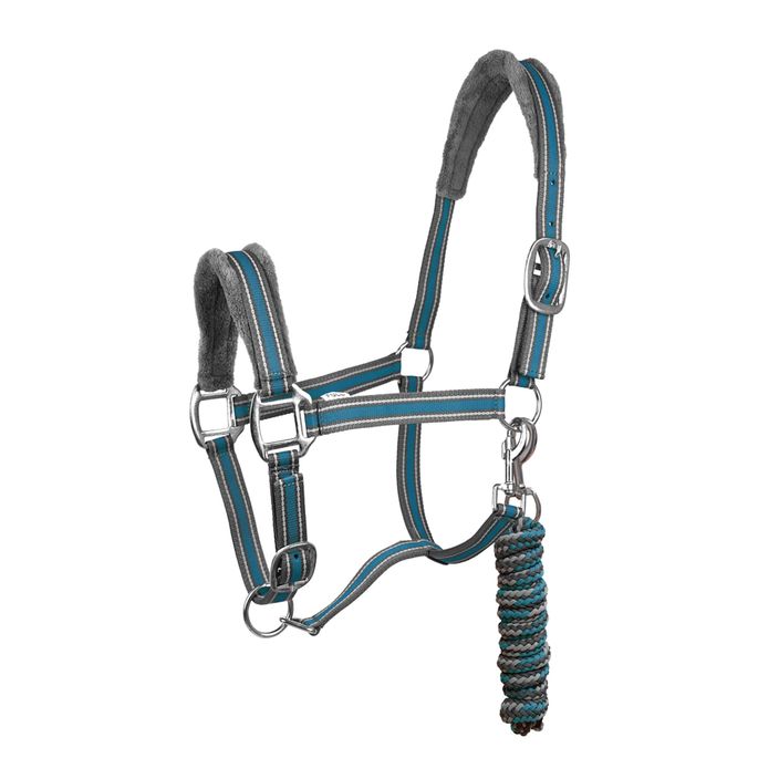 Horse halter with tether York Calipso blue 3290502 2