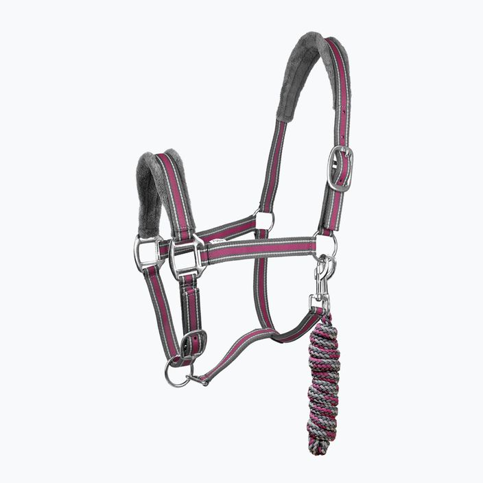 Horse halter with tether York Calipso pink 3290602