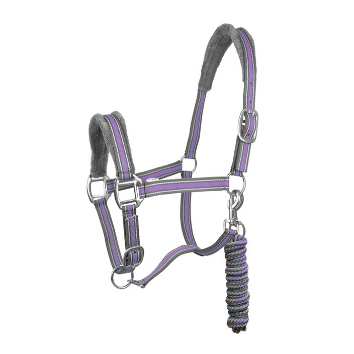 Horse halter with tether York Calipso purple 3290802 2