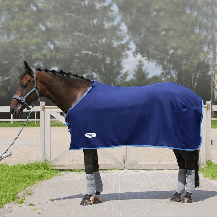 York Ekona fleece horse blanket blue 150939125 2