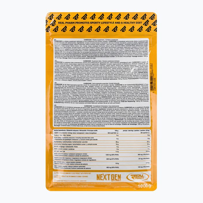 Carbo One Real Pharm carbohydrates 1kg orange 700186 2