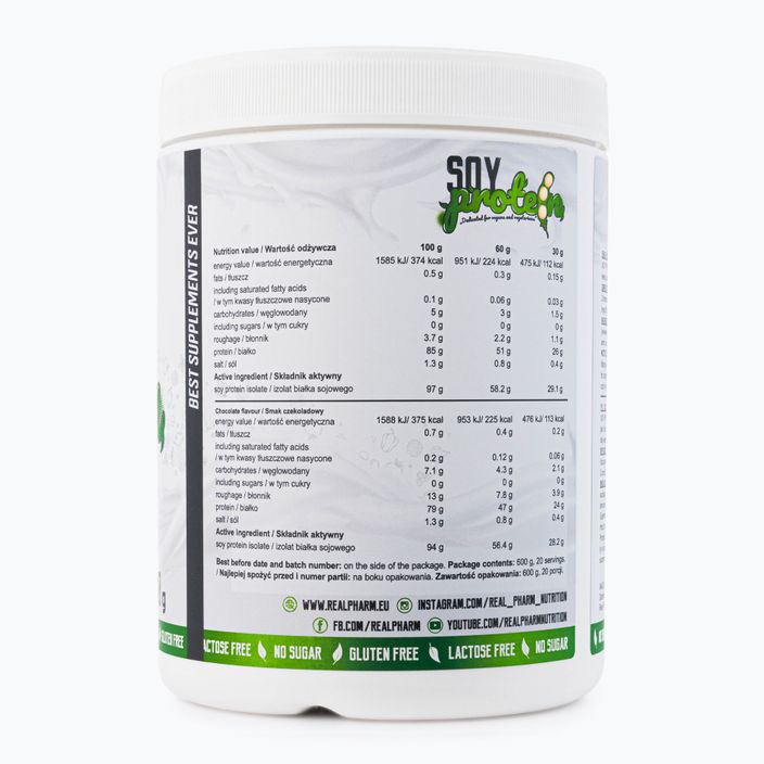 Real Pharm Soy Protein 600g strawberry 715319 2