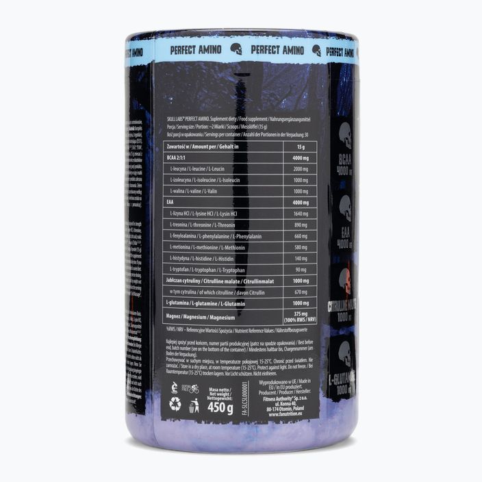 Amino acids Fitness Authority Skull Labs Perfect Amino 450 g blackberry/pineapple 2