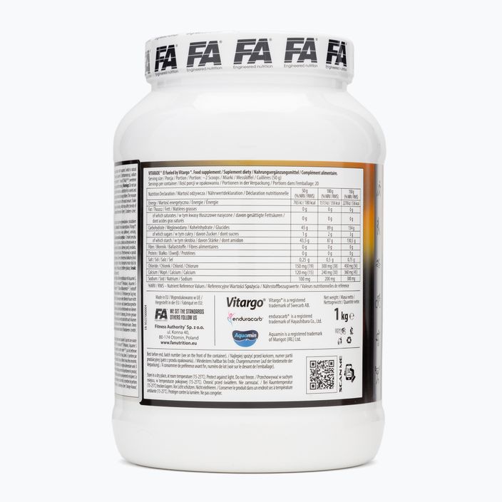 Carbohydrates Fitness Authority FA Vitargo Liquid Energy 1 kg orange/coconut 2