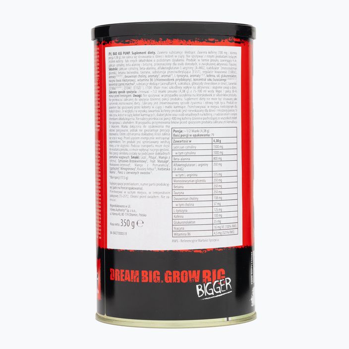 Fitness Authority pre-workout Bad Ass Pump 350 g mango/lemon 2