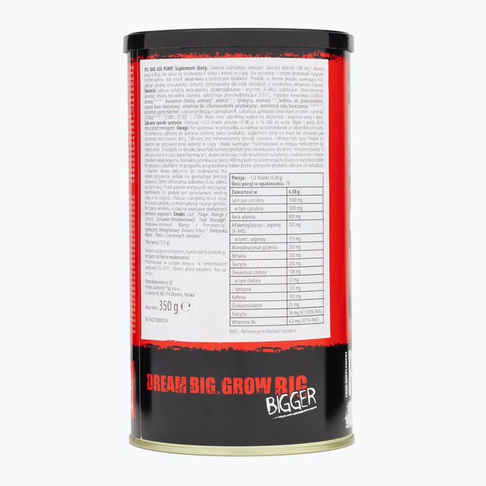 Fitness Authority pre-workout Bad Ass Pump 350 g orange/mango 2