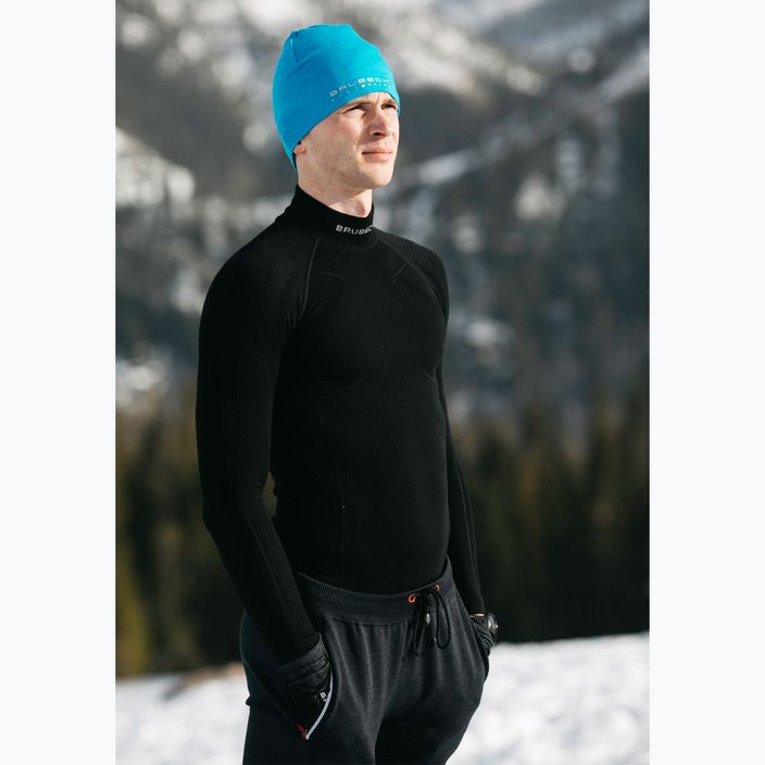 Men's Brubeck Extreme Wool 9982 thermal T-shirt black LS11920 3
