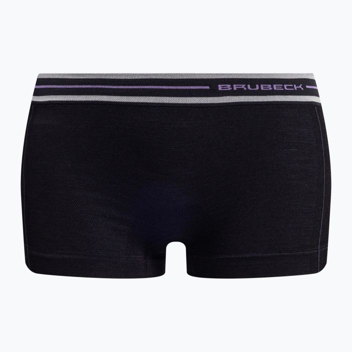 Brubeck Active Wool women's thermal boxer shorts 994A black BX10860