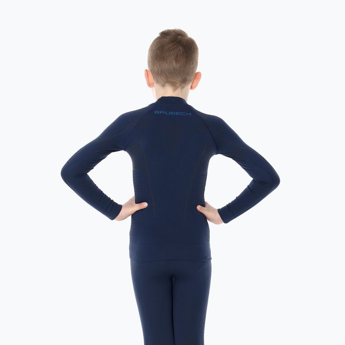 Children's thermal T-shirt Brubeck Thermo 575A navy blue LS13640 3
